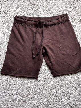NWT Mill Tex Stadium Club Apparel women’s L Athletic Drawstring brown Shorts